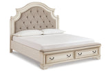 Realyn Two-tone California King Upholstered Bed -  Ashley - Luna Furniture