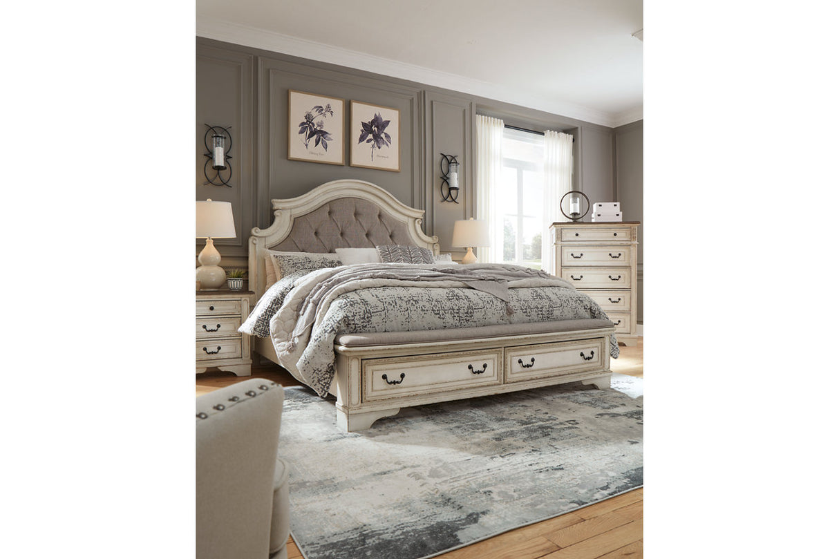 Realyn Two-tone California King Upholstered Bed -  Ashley - Luna Furniture