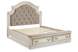 Realyn Two-tone California King Upholstered Bed -  Ashley - Luna Furniture