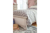 Realyn Chipped White California King Upholstered Panel Bed -  Ashley - Luna Furniture