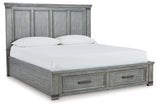 Russelyn Gray California King Storage Bed from Ashley - Luna Furniture