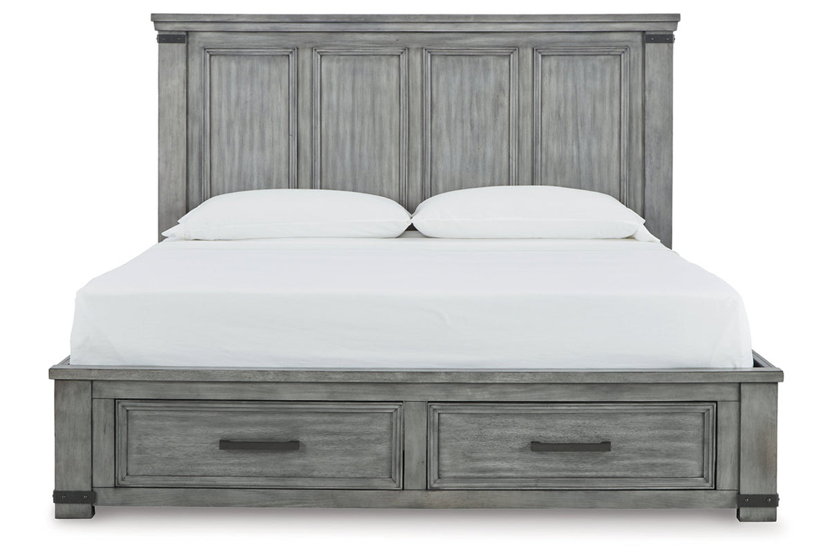 Russelyn Gray California King Storage Bed from Ashley - Luna Furniture