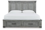 Russelyn Gray California King Storage Bed from Ashley - Luna Furniture