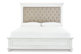 Kanwyn Whitewash California King Panel Bed -  Ashley - Luna Furniture