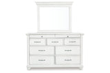 Kanwyn Whitewash Dresser and Mirror -  Ashley - Luna Furniture