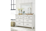 Kanwyn Whitewash Dresser and Mirror -  Ashley - Luna Furniture