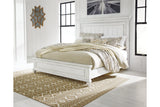 Kanwyn Whitewash California King Panel Bed -  Ashley - Luna Furniture