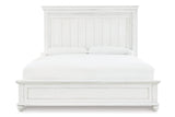 Kanwyn Whitewash California King Panel Bed -  Ashley - Luna Furniture