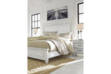 Kanwyn Whitewash California King Panel Bed -  Ashley - Luna Furniture