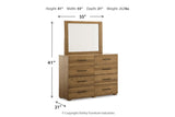 Dakmore Brown Dresser and Mirror -  Ashley - Luna Furniture