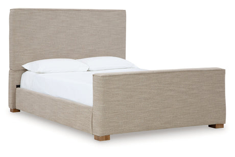 Dakmore Brown Queen Upholstered Bed -  Ashley - Luna Furniture