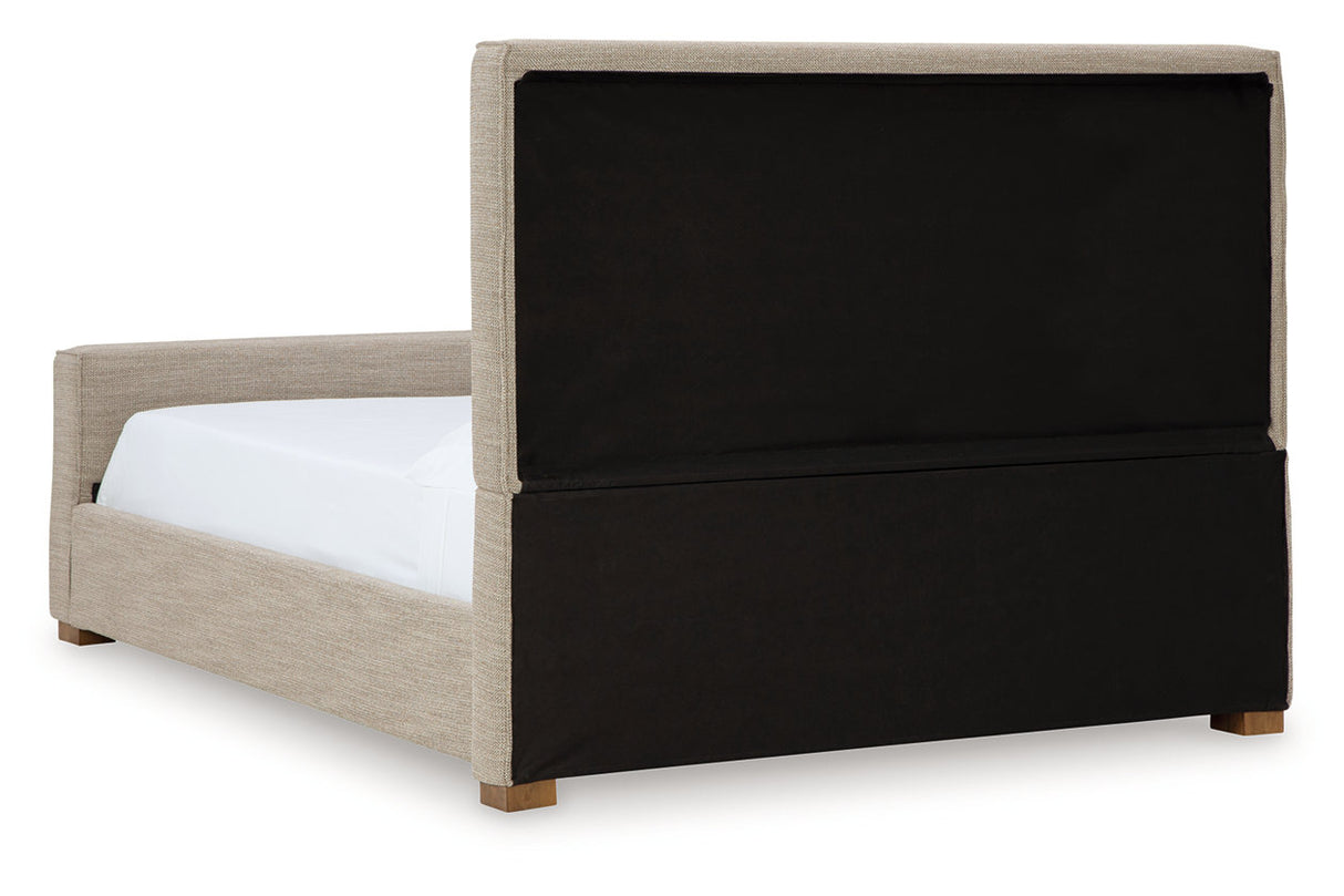 Dakmore Brown Queen Upholstered Bed -  Ashley - Luna Furniture