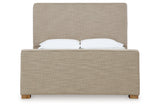 Dakmore Brown Queen Upholstered Bed -  Ashley - Luna Furniture