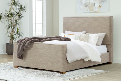 Dakmore Brown Queen Upholstered Bed -  Ashley - Luna Furniture