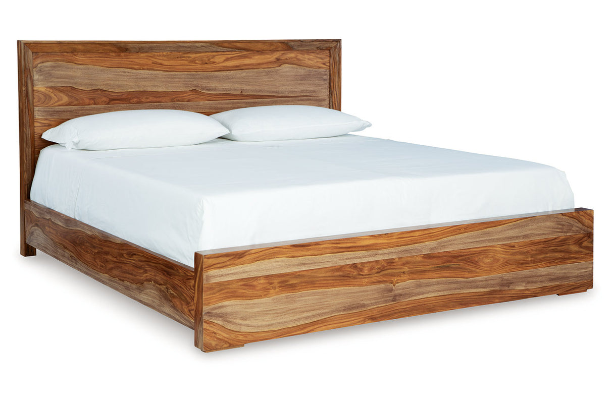 Dressonni Brown King Panel Bed -  Ashley - Luna Furniture