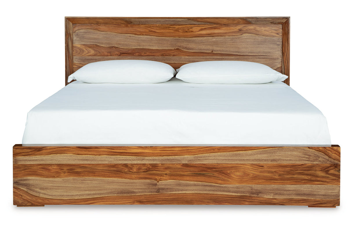 Dressonni Brown King Panel Bed -  Ashley - Luna Furniture