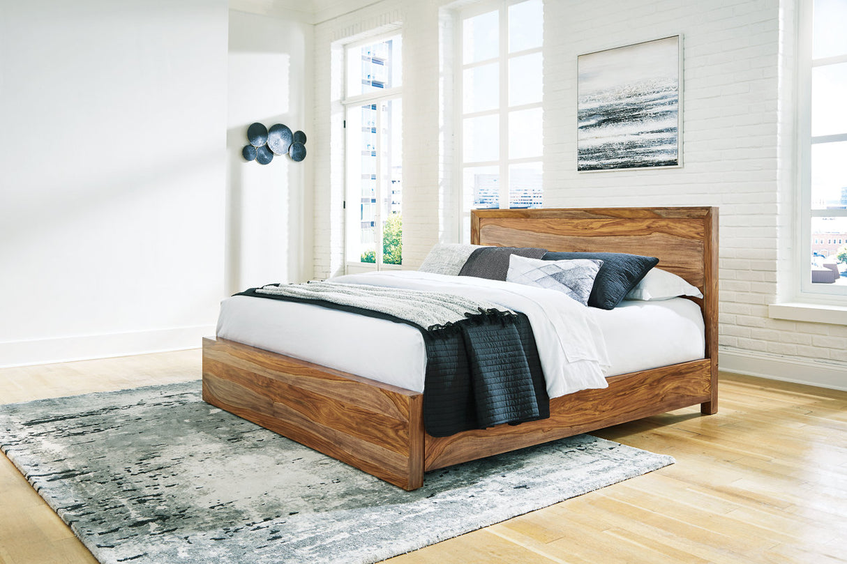 Dressonni Brown Queen Panel Bed from Ashley - Luna Furniture