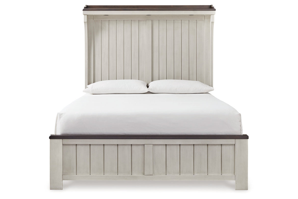 Darborn Gray/Brown Queen Panel Bed -  Ashley - Luna Furniture