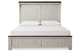 Darborn Gray/Brown King Panel Bed -  Ashley - Luna Furniture