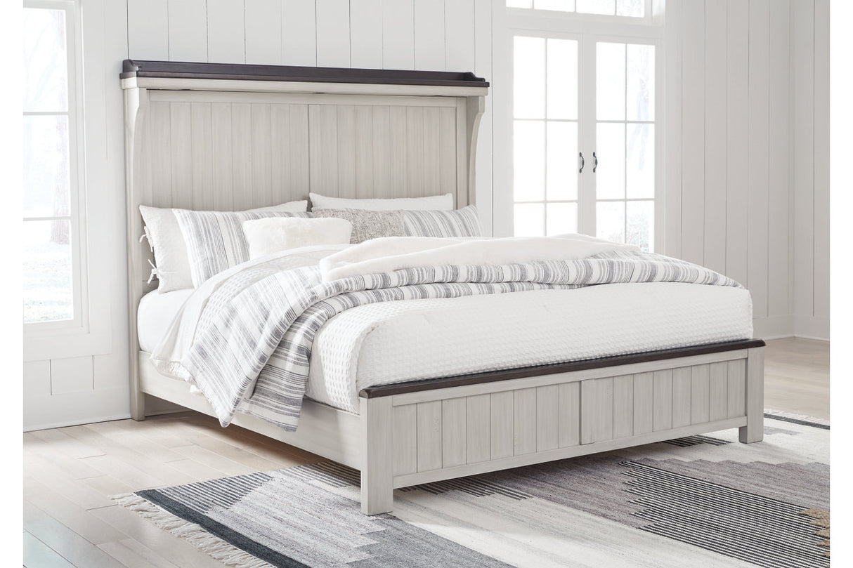 Darborn Gray/Brown King Panel Bed -  Ashley - Luna Furniture