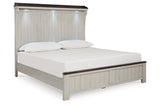 Darborn Gray/Brown King Panel Bed -  Ashley - Luna Furniture