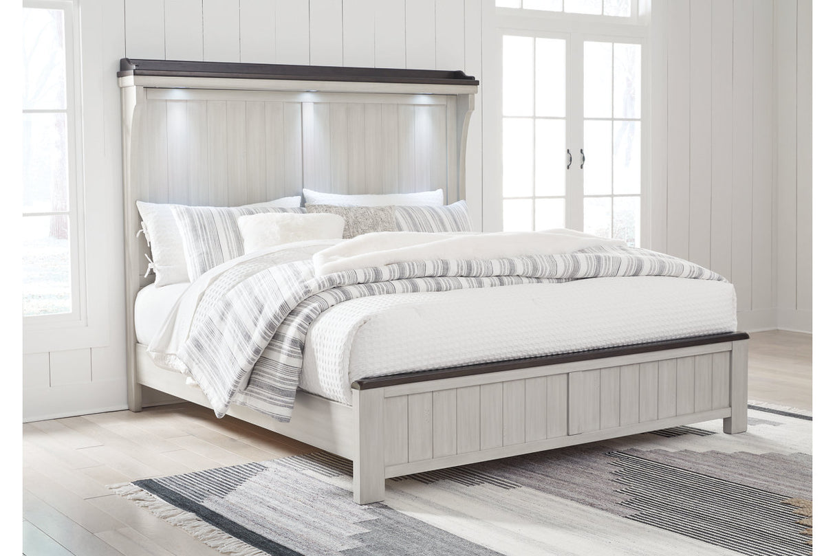 Darborn Gray/Brown King Panel Bed -  Ashley - Luna Furniture