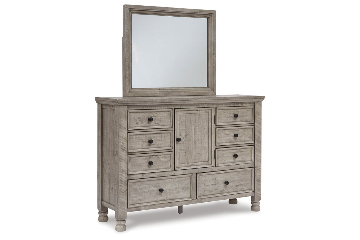 Harrastone Gray Dresser and Mirror from Ashley - Luna Furniture