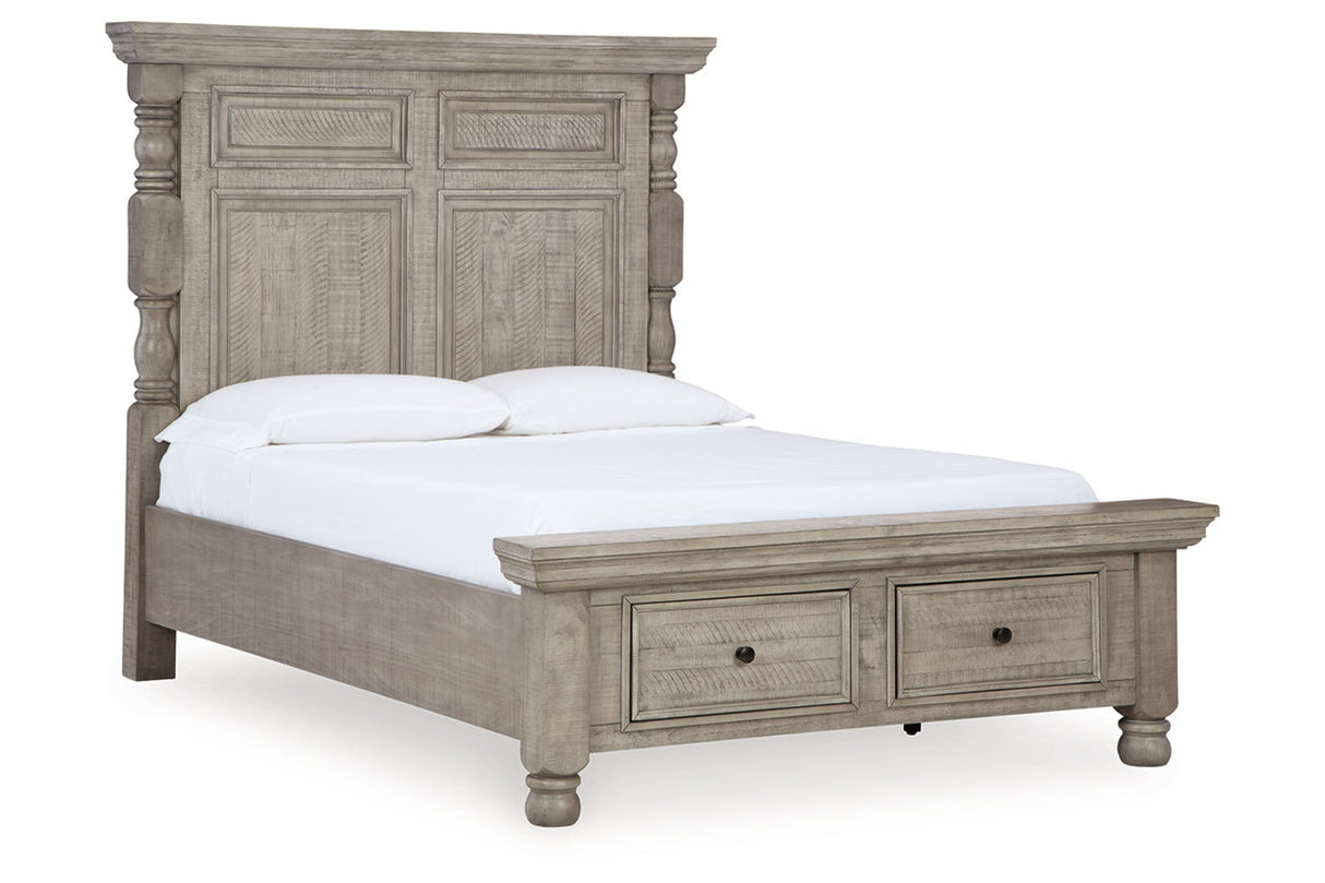 Harrastone Gray Queen Panel Bed from Ashley - Luna Furniture