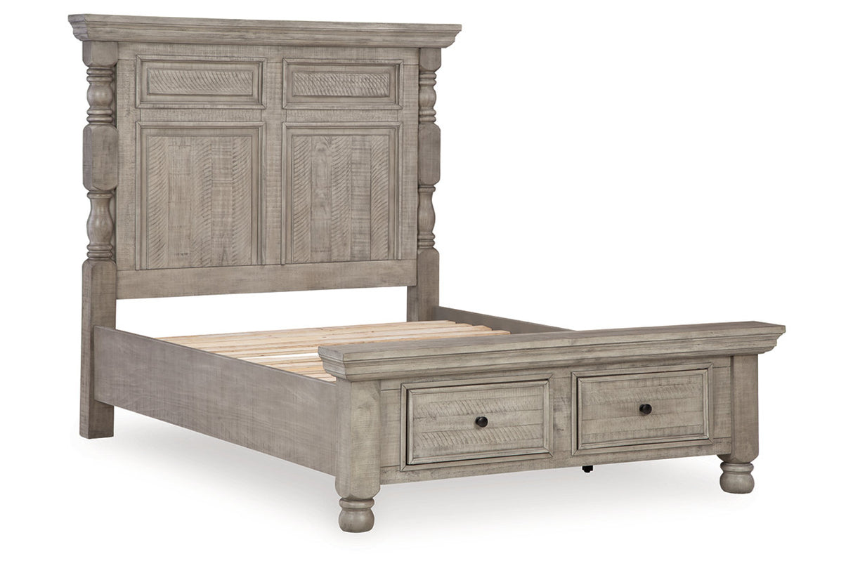 Harrastone Gray Queen Panel Bed from Ashley - Luna Furniture