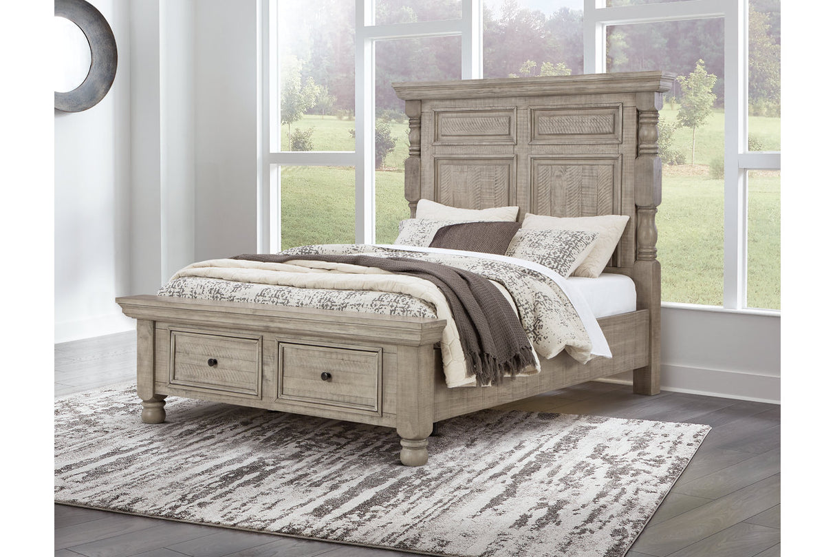 Harrastone Gray Queen Panel Bed from Ashley - Luna Furniture