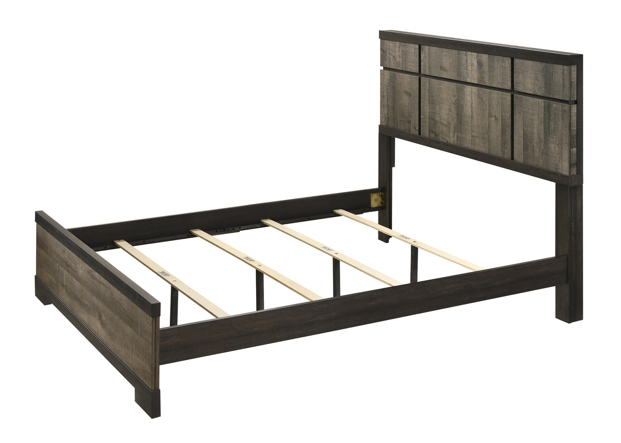 Remington Brown/Gray Panel Bedroom Set -  Crown Mark - Luna Furniture