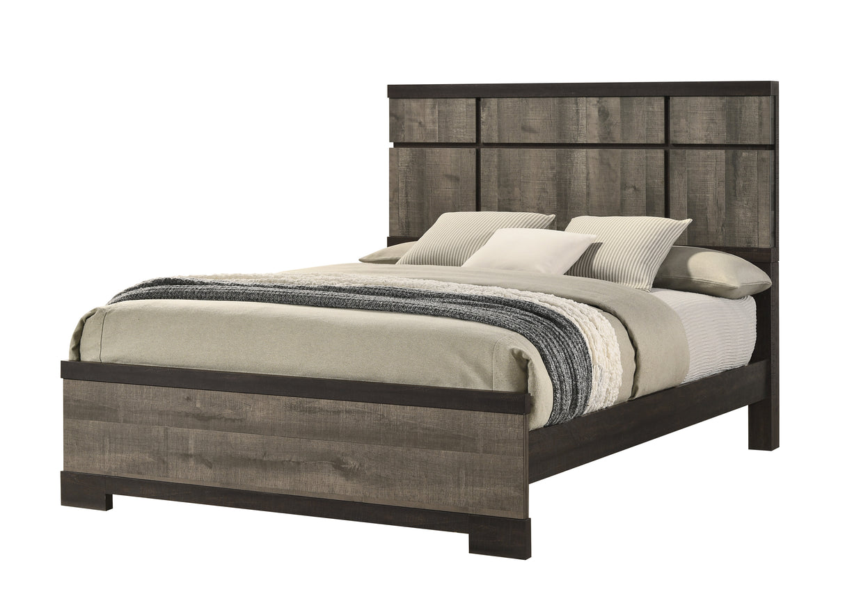 Remington Brown/Gray Panel Bedroom Set -  Crown Mark - Luna Furniture