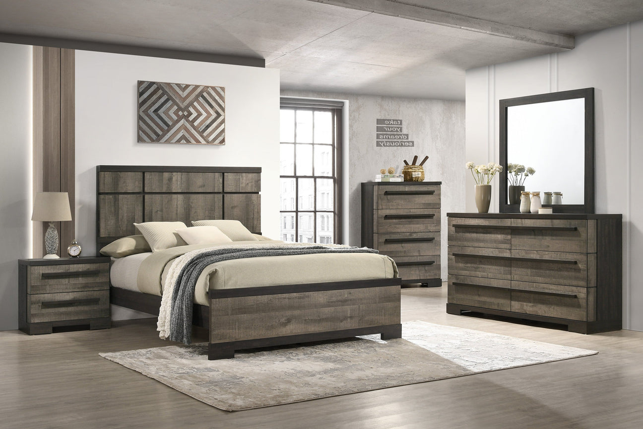 Remington Brown/Gray Panel Bedroom Set from Crown Mark - Luna Furniture