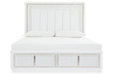 Chalanna White Queen Upholstered Storage Bed -  Ashley - Luna Furniture