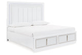 Chalanna White Queen Upholstered Storage Bed -  Ashley - Luna Furniture