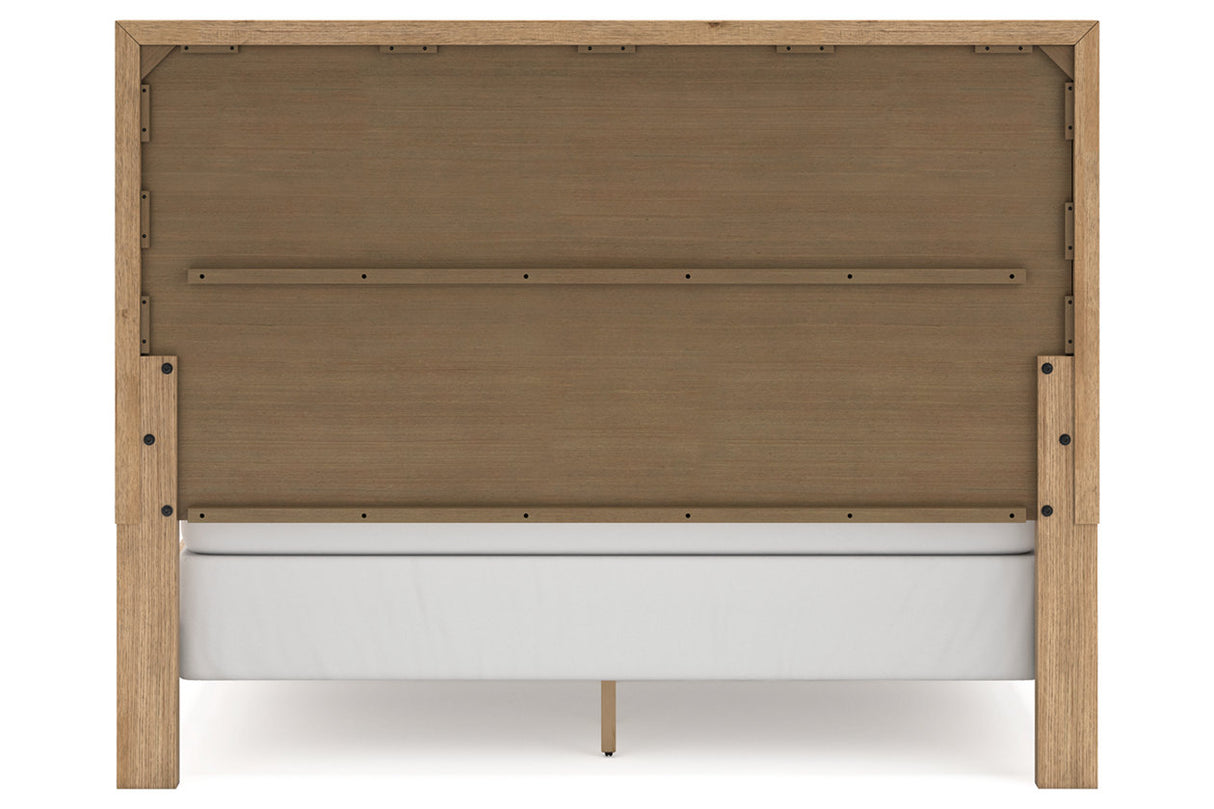 Galliden Light Brown California King Panel Bed -  Ashley - Luna Furniture