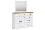 Ashbryn White/Natural Dresser and Mirror from Ashley - Luna Furniture