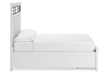 Ashbryn White/Natural California King Panel Storage Bed from Ashley - Luna Furniture