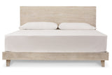 Michelia Bisque King Panel Bed -  Ashley - Luna Furniture