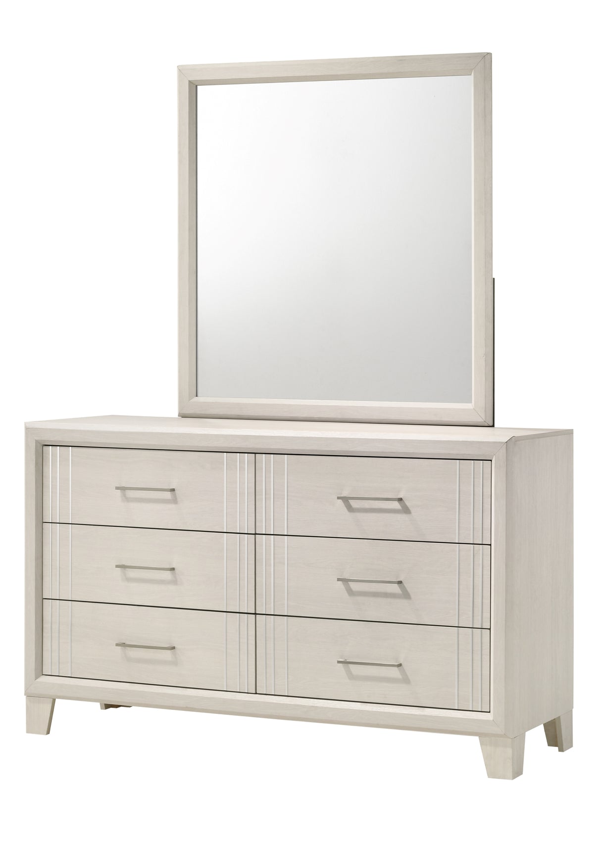 Charlie White Dresser Mirror -  Crown Mark - Luna Furniture