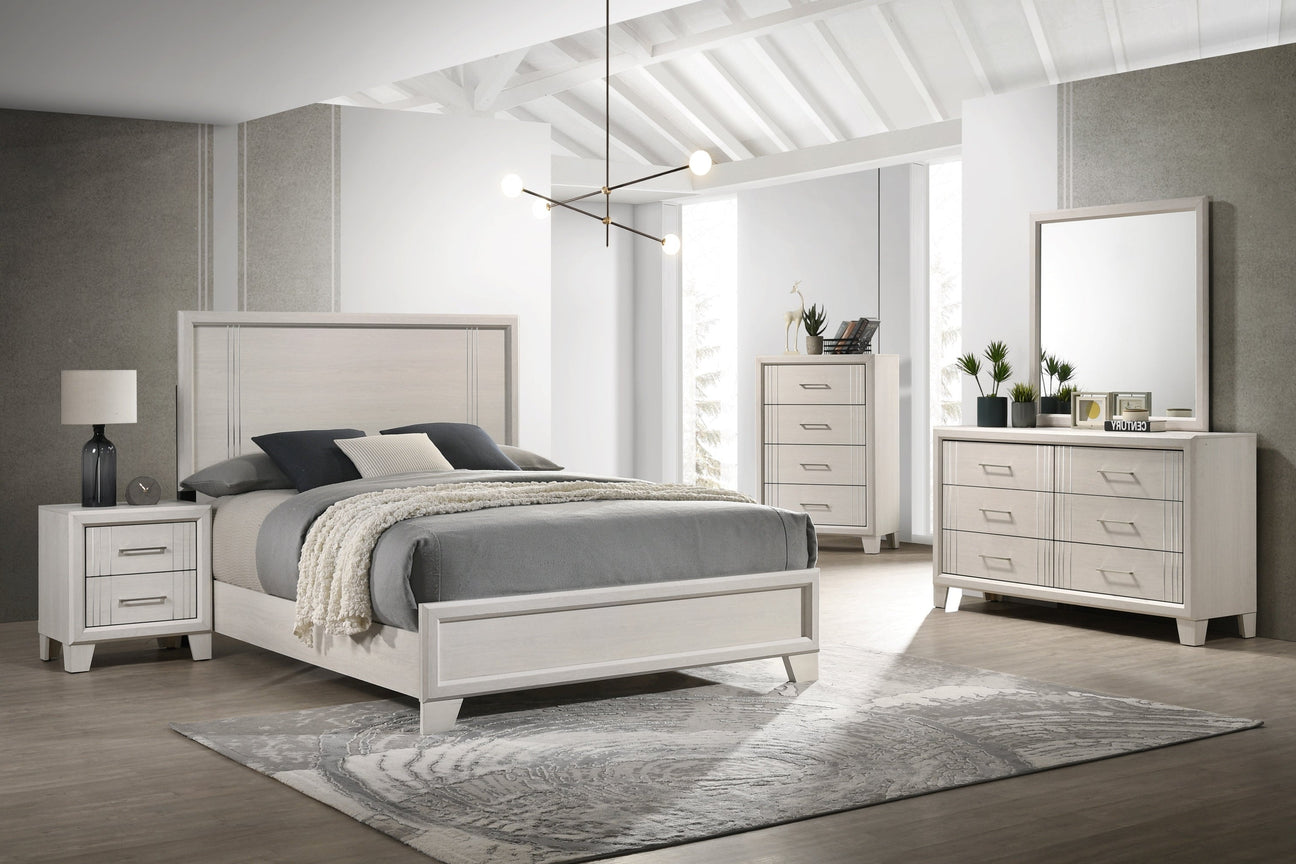 Charlie White Panel Bedroom Set from Crown Mark - Luna Furniture