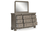 Lexorne Gray Dresser and Mirror -  Ashley - Luna Furniture