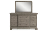 Lexorne Gray Dresser and Mirror -  Ashley - Luna Furniture