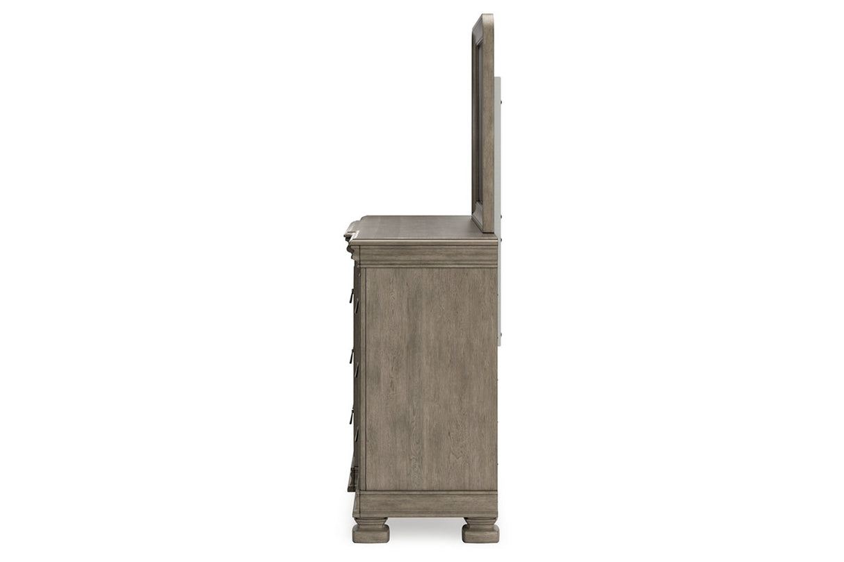 Lexorne Gray Dresser and Mirror -  Ashley - Luna Furniture