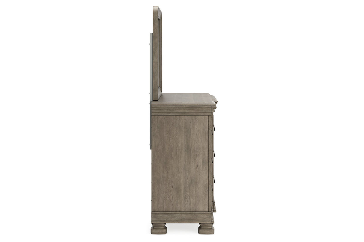 Lexorne Gray Dresser and Mirror -  Ashley - Luna Furniture