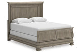 Lexorne Gray Queen Sleigh Bed -  Ashley - Luna Furniture