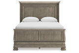 Lexorne Gray Queen Sleigh Bed -  Ashley - Luna Furniture