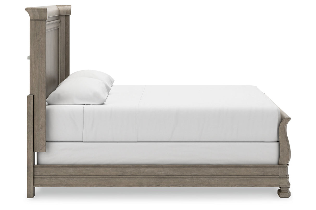 Lexorne Gray King Sleigh Bed -  Ashley - Luna Furniture