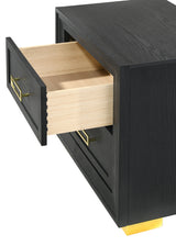 Pepe Black Nightstand -  Crown Mark - Luna Furniture