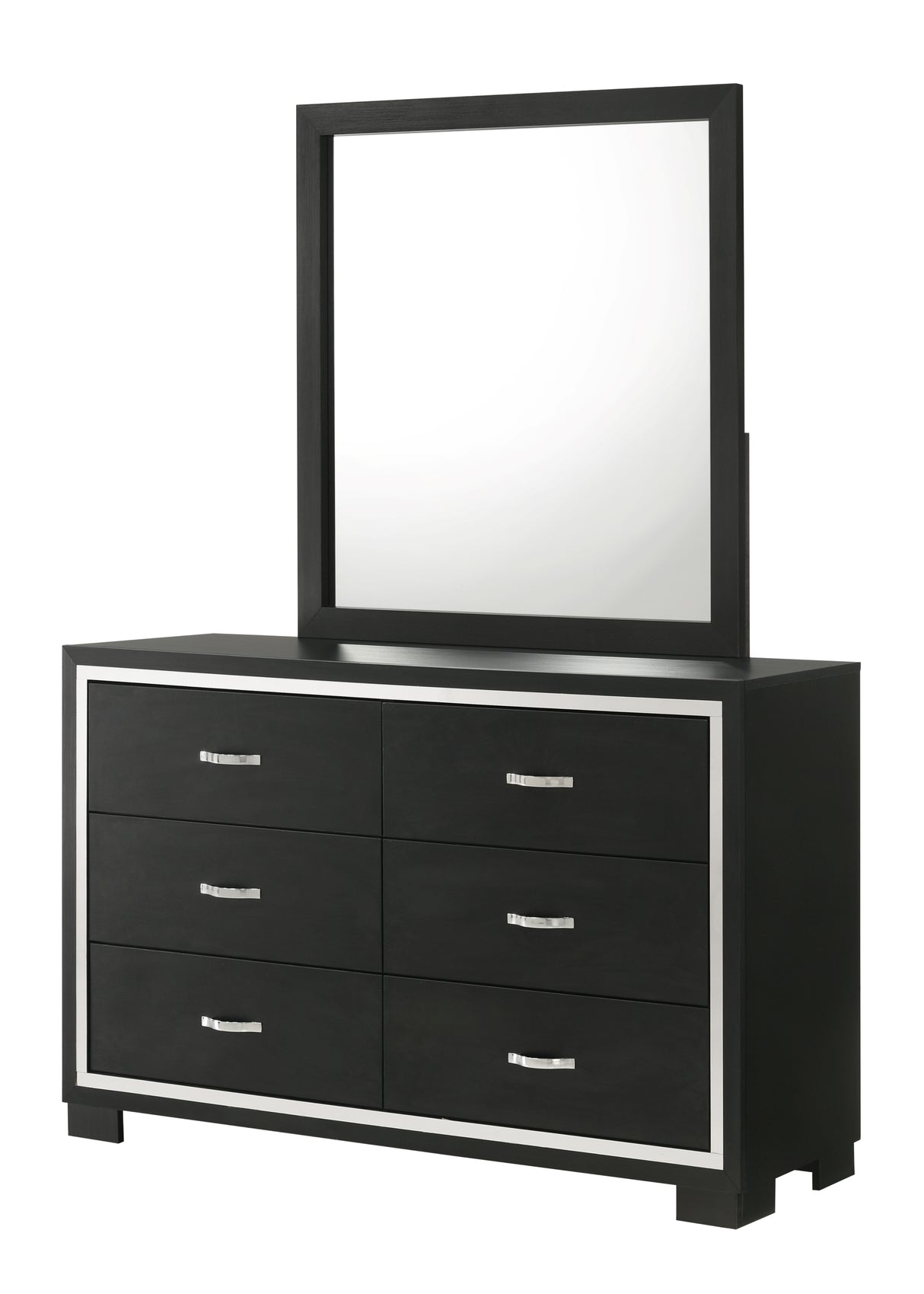 Gennro Black Dresser Mirror -  Crown Mark - Luna Furniture